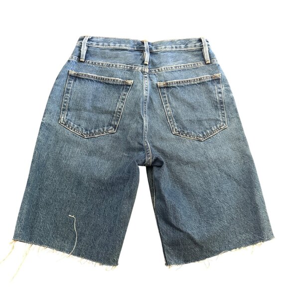 Frame Le Vintage Women's Raw Edge Denim Bermuda Shorts, Size 24 - Picture 2 of 9